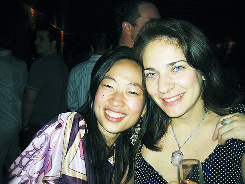 Judit and Kim at Bar 33 in Boston